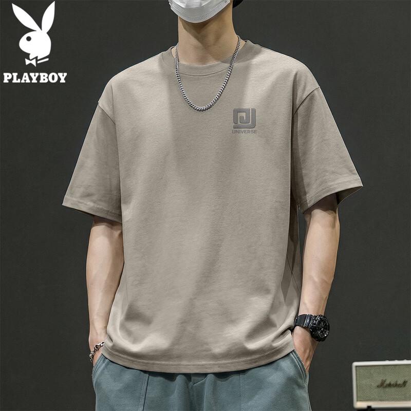 PLAYBOY Men's Round Neck Short Sleeve T-Shirt