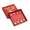 2025 Christmas Spoon and Fork Set Stainless Steel Creative Tableware Coffee Tea Dessert Spoon Spoons with Gift Box 6Pcs New