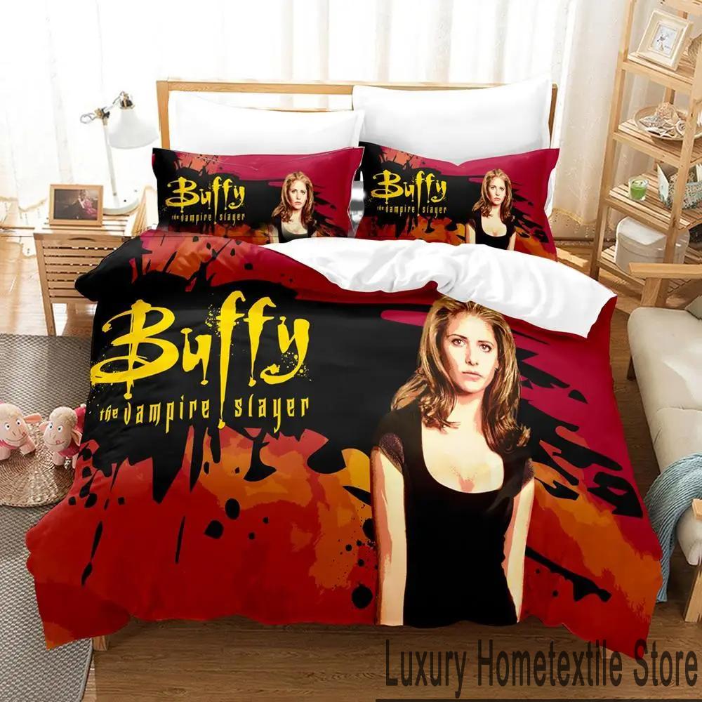 3D Print Buffy The Vampire Slayer Bedding Set Boys Girls Twin Queen King Size Duvet Cover Pillowcase Bed Boys Adult