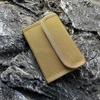 Three Fold Wallet Multiple Card Slots Nylon Outdoor Sport ID Photo Holder Bag Storage Hanging Pouch
