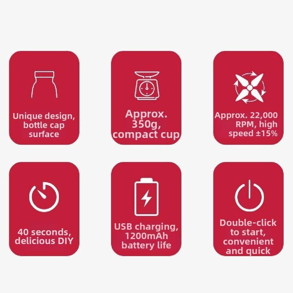 420ML Electric Fruit Blender Handheld Juicers Bottle Practical Smoothie Maker  Home Use