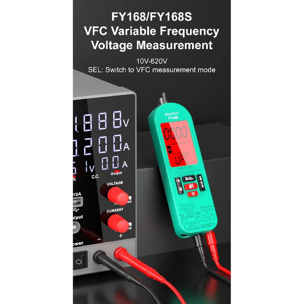 MASTFUYI Professional Digital Multimeter AC/DC Voltage Current 6000 Counts True RMS Volt Amp Ohm Hz Capacitance NCV Tester Tools