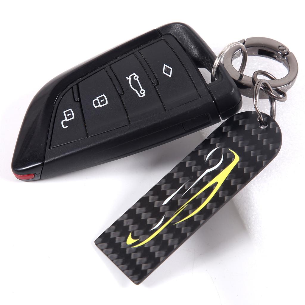 For TOYOTA SUPRA MK5 A90 -2023 Real Carbon Fiber Car Keychain Decoration Plate Trim Car