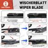 24" & 21" Front Bracketless Windshield Wiper Blades Direct Connect All Season US