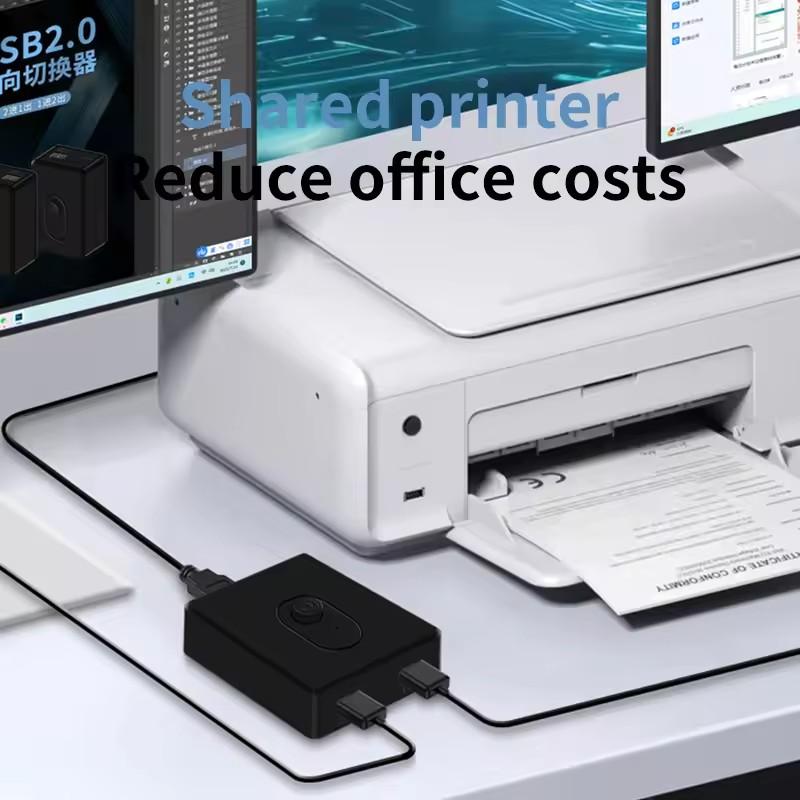 USB 3.0 KVM Switch USB Hub 1x2/2x1 Umschalter USB3.0 Switch Gemeinsamer Controller Splitter für Laptop Computer Drucker Tastatur Maus