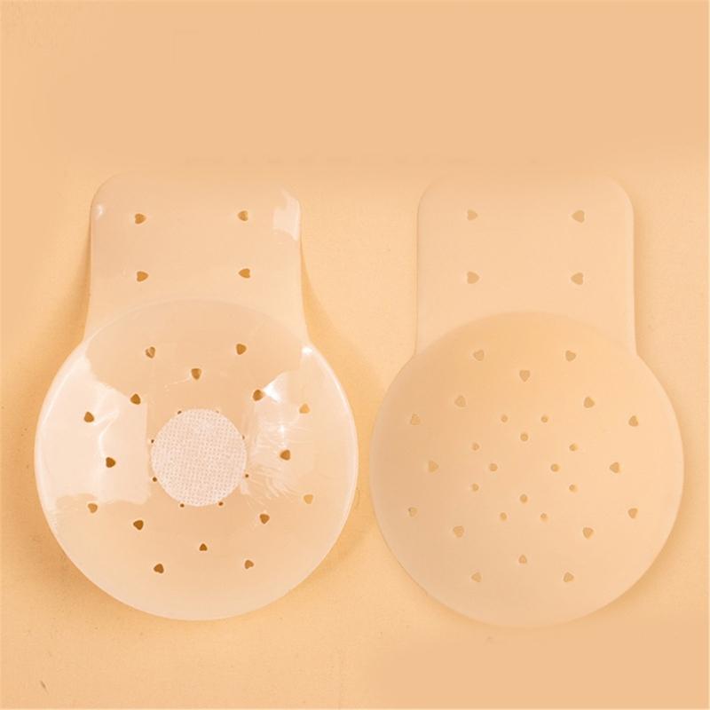 Breathable Silicone Nipple Cover Self Adhesive Bras Invisible Strapless Sticky Bras Breast Lift Pasties for Womens
