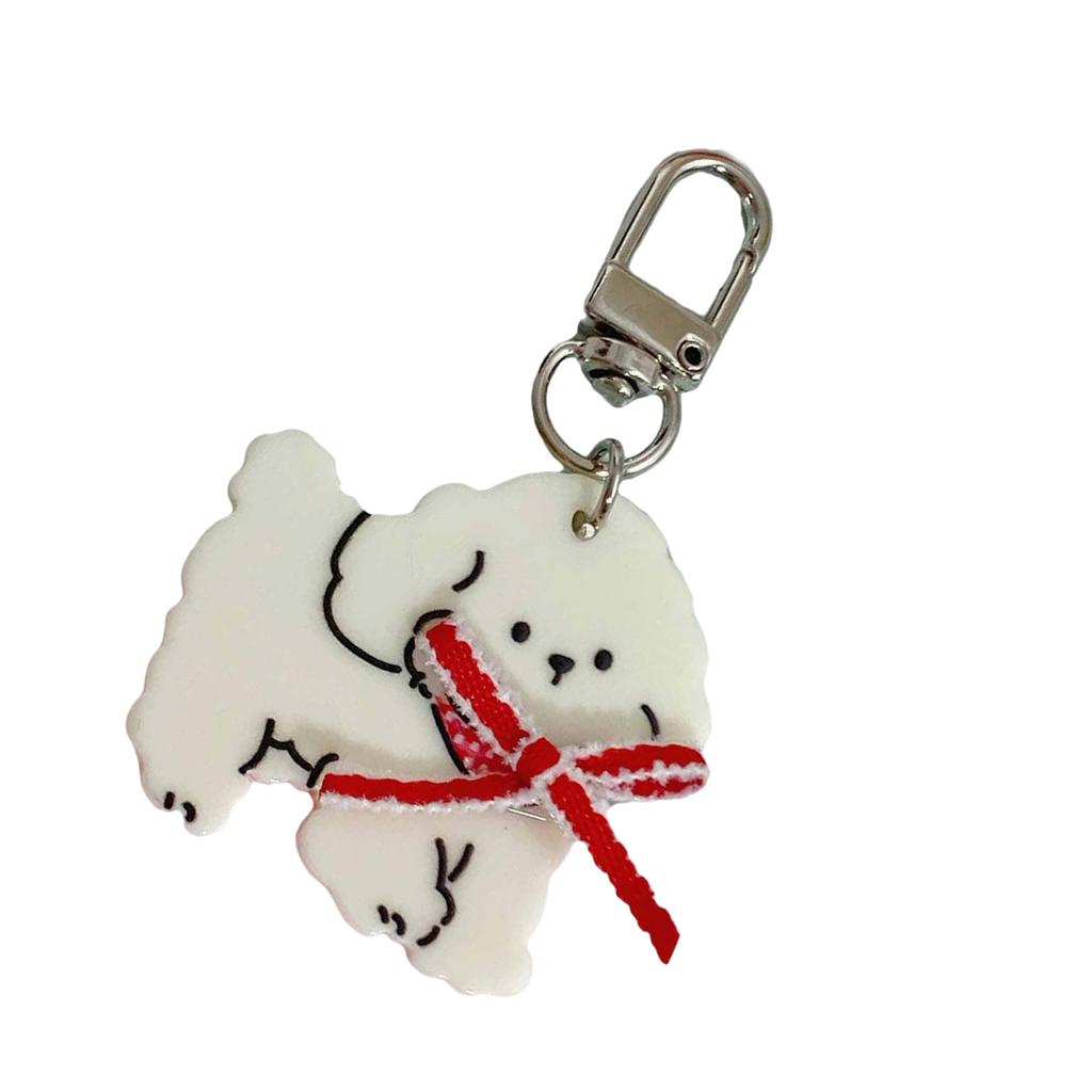 Welpen-/Knochen-Anhänger Schlüsselanhänger Modischer Harz- und Legierungs-Schlüsselanhänger Handgefertigtes Accessoire für Handtaschen Rucksäcke