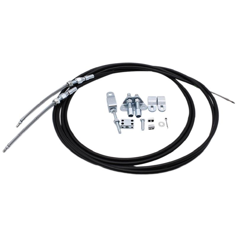 

Car Universal Emergency Parking Brake Cable Complete Kit 330-9371 чорний