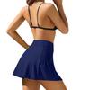 CHARMLEAKS Women Swim Skirt Short with Side Pockets Bathing Suit High Waist Swimsuit Bottom