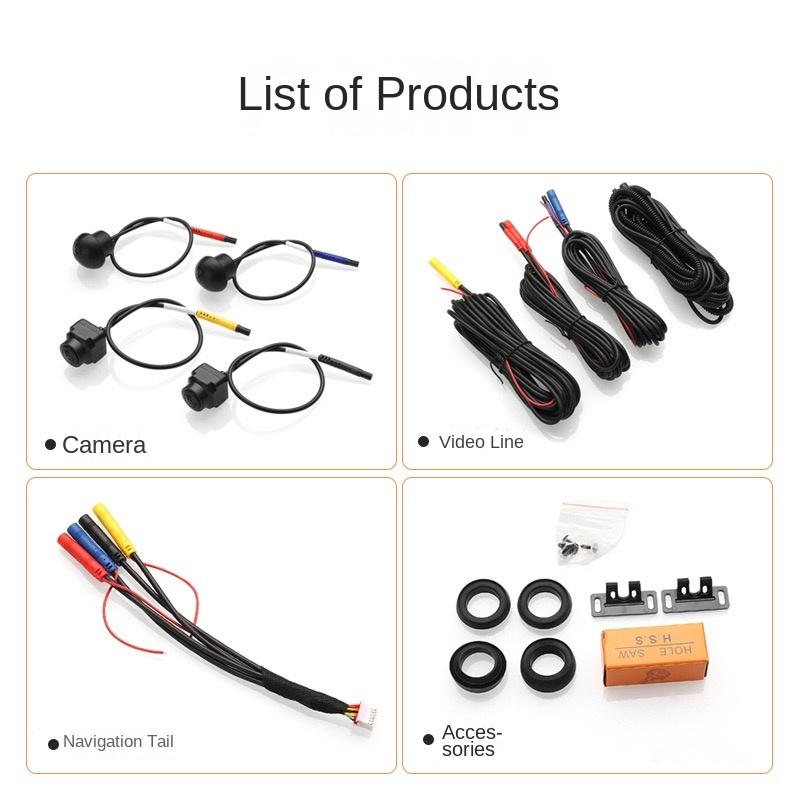 1080P 3D 360° Panoramic Camera System Camera for Car Android Multimedia Rear / Front / Left / Right 360 Panoramic Accessories золотой