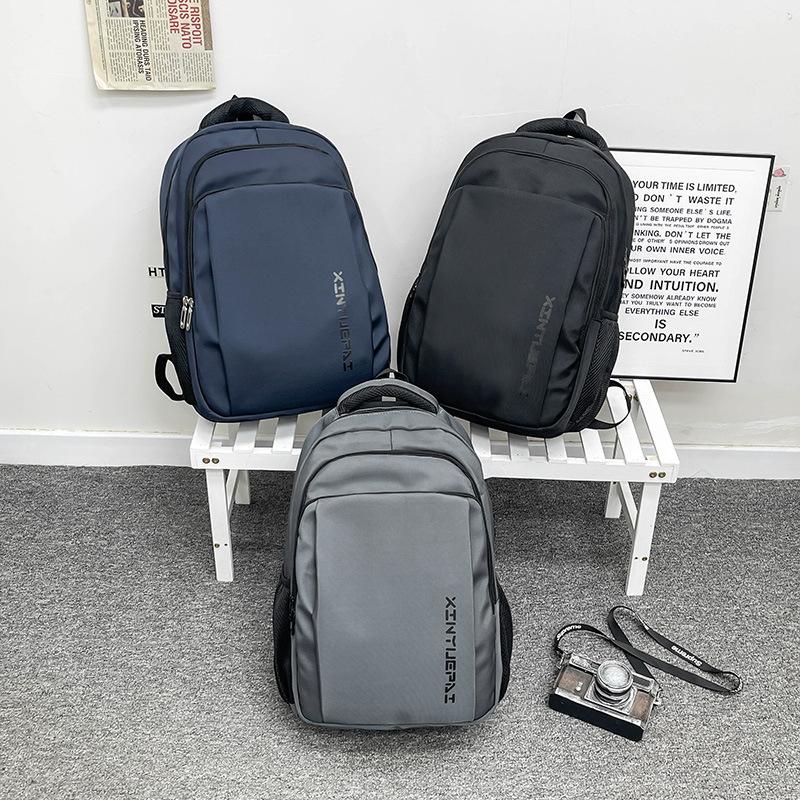 Simple Backpack for Junior High School Students New Student Schoolbag Large Capacity Commuter Leisure Backpack Men's Computer Bag Travel