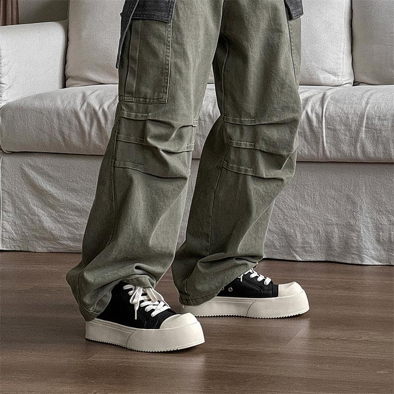 

Casual board shoes men s little white shoes obviously increase the height of the same thick sole British style derby shoes big head board shoes 88668- 38 чёрный