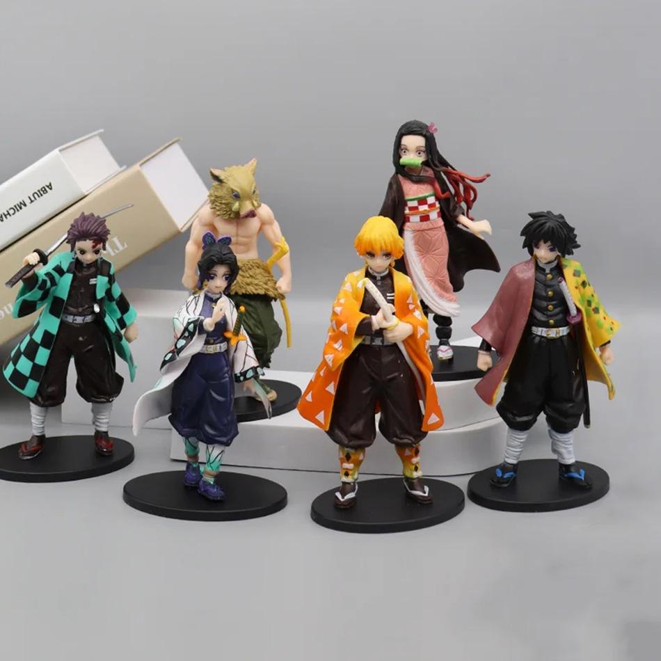 Anime Demon Slayer Figur Kamado Tanjirou Nezuko Actionfiguren Modell Spielzeug Zenitsu Figur Inosuke Kimetsu No Yaiba Figur