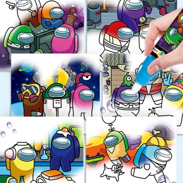 Among Us Doodle libro para colorear