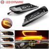 2pcs Car LED Dynamic Turn Signal Light,Smoke Black Lens Yellow LED Dynamic Side Marker