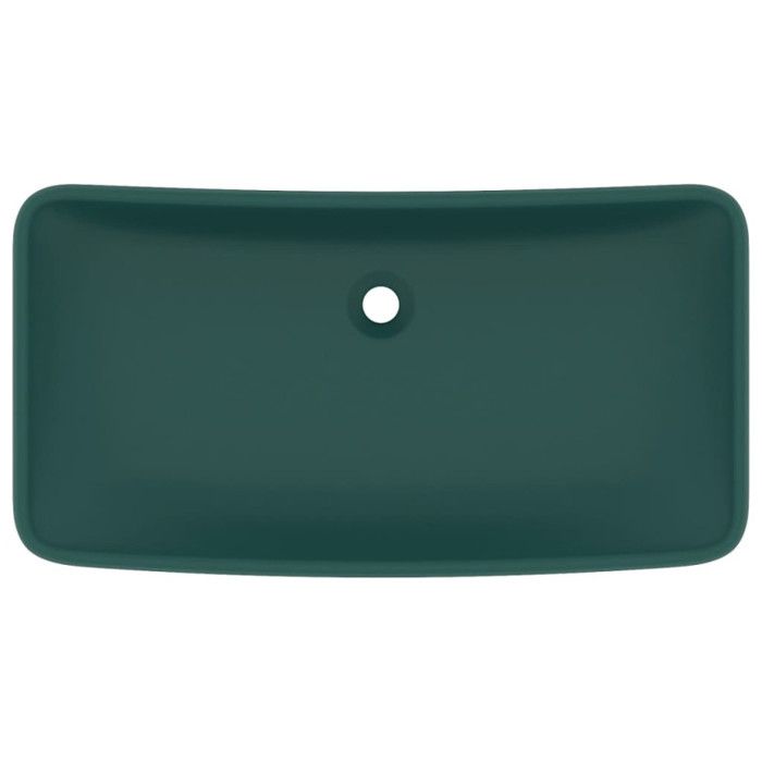 VidaXL Lavabo de Luxe Rectangulaire Vasque à Poser de Toilette Lave-mains de Salle de Bain Salle Cosmétique Maison Vert 146959