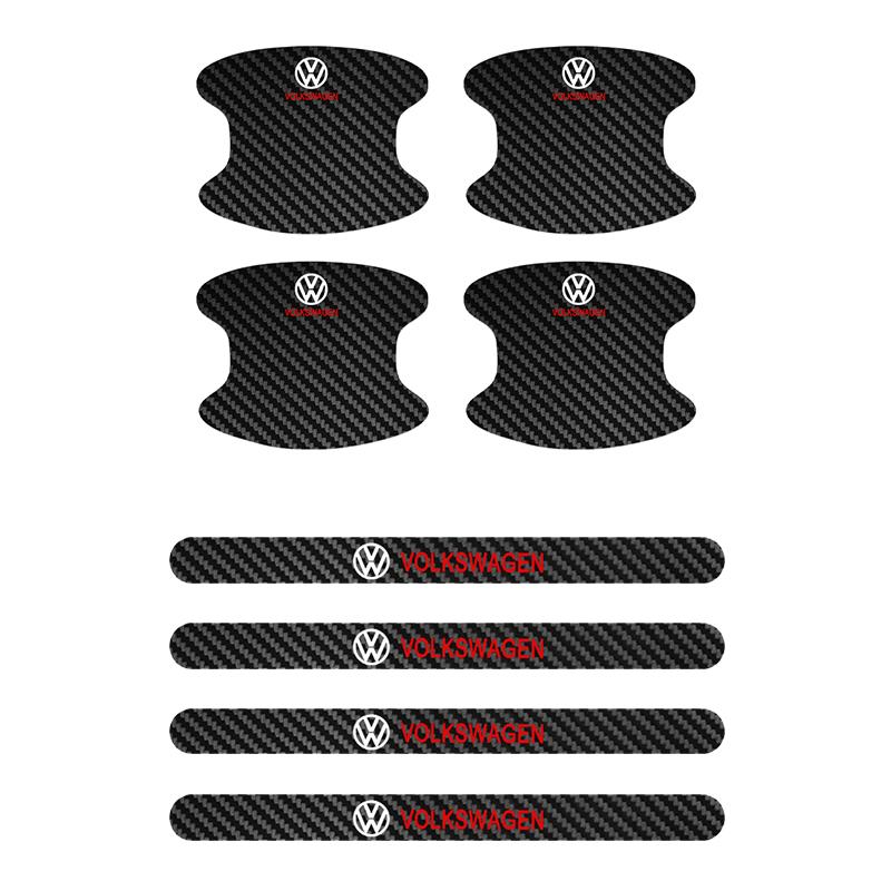 2025 Hot Automotive Threshold Bar with Door Handle Bowl Scratch Protective Sticker For Volkswagen VW GOLF Polo Tiguan JETTA GTI