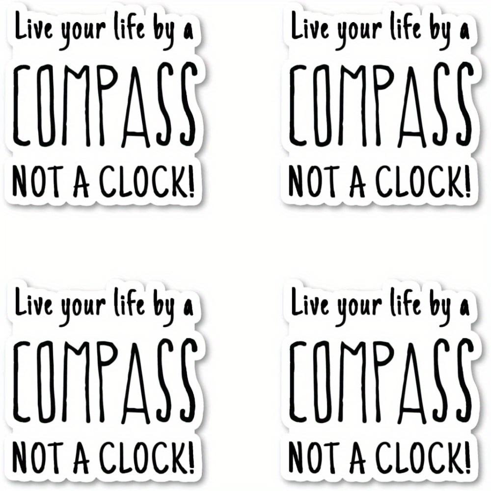 

Live Your Life By A Compass Sticker Travel Wanderlust Stickers 1pc