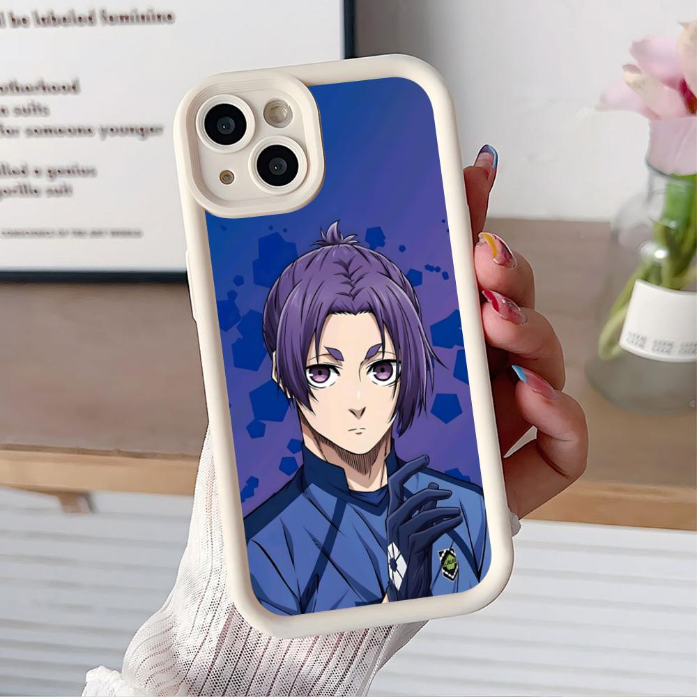 Blue Lock Reo Mikage Thicken TPU Mobile Phone Case for iPhone 17 16 15 14 13 12 11 Air Pro Max Plus Colorful Cover