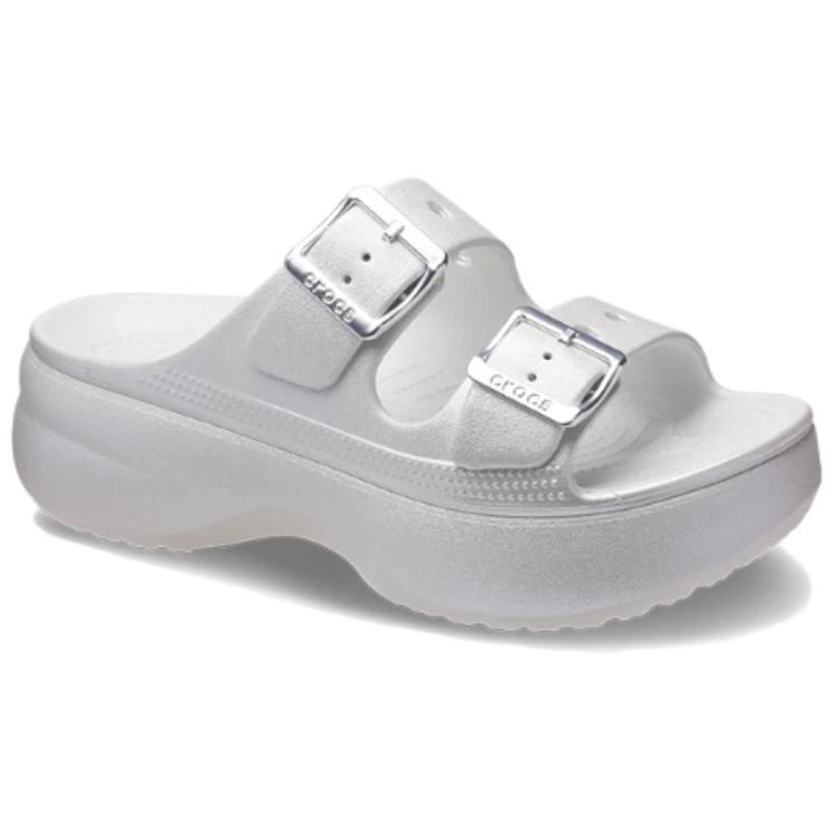 Crocs Slide Slippers Women's Gray Silver 215552-1OQ