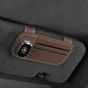 Car Emblem Sunshade Clip Sunglasses Holder Magnetic Leather Sunglasses Clip For Mercedes Benz A C Class W201 W210 W108 W204 AMG BV4