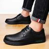 Fashion Fashion Hot Sale Men Casual Leather Business Shoe Soft Sole Lace-up Outdoor Lightweight Loafers Comfy Soft Bottom Designer Flats