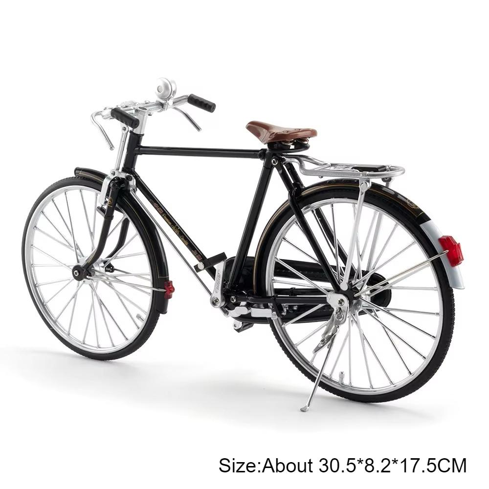 1:6 Ретро Старые Времена Велосипед Литой Сплав Модель Игрушечная Машина Управляемая Передняя Часть Симуляция Модели Велосипедов Коллекция Подарки для Мальчиков Игрушки чёрный