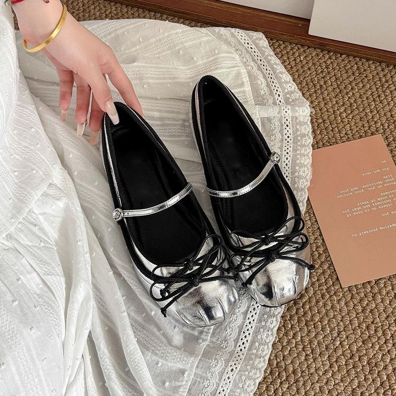Fashion Designer Spring Women Mary Jane Shoes Fashion Square Toe Ladies Comfort Soft Sole Flats Women's Comfort Ballerinas Shoes