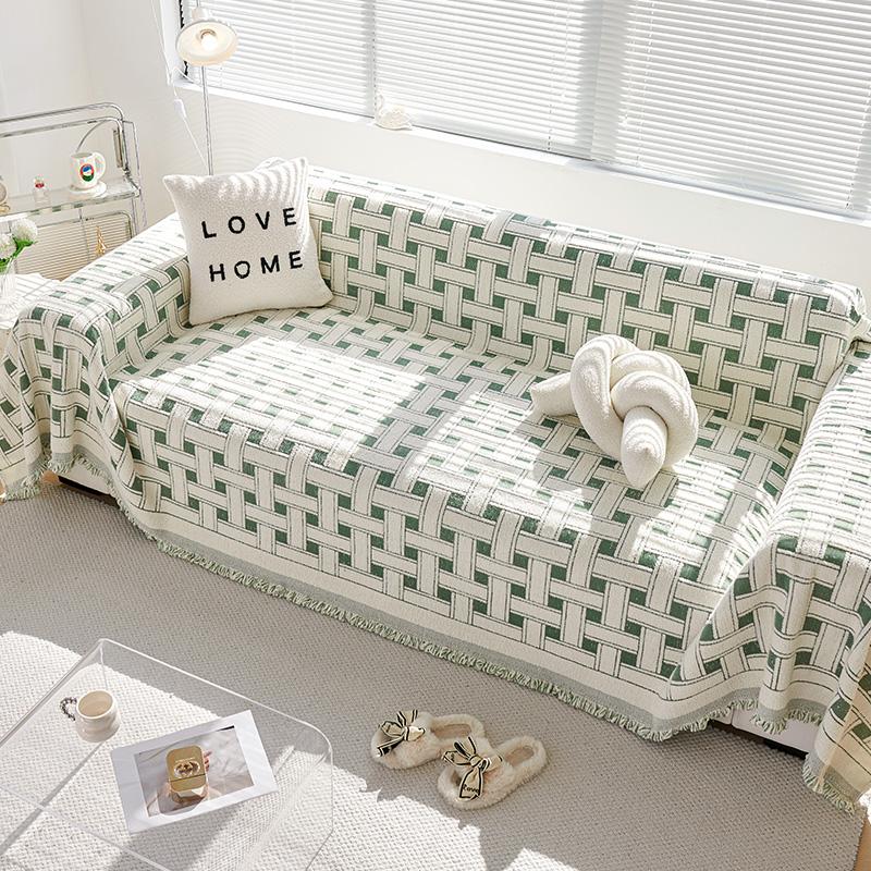 1pc Sofa Cover, Universal Sofa Slipcover For All Seasons, Non-slip Sofa Cover Blanket, Sofa Cushion Protective Cover, Suitable F