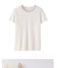 Women's Rhinestone Cashmere Sweater - Short-Sleeved, Skin-Friendly Knit, Round Neck, Perfect for Autumn/Winter.