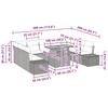 Garden Dining Set with Cushions 10 pcs Black and Cream