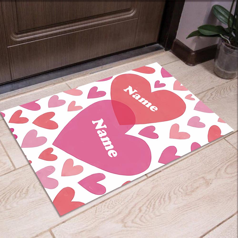 Custom Name Love Printed Carpet,Rug for Office Chair Living Room Bedroom Kitchen Room Decor Gifts.