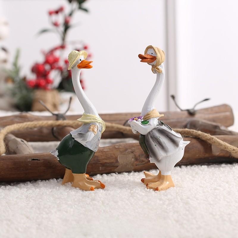 

Christmas Tree Decoration Resin Reindeer Duck Ornaments Modern Supplies Holiday Yellow Duck Small Pair