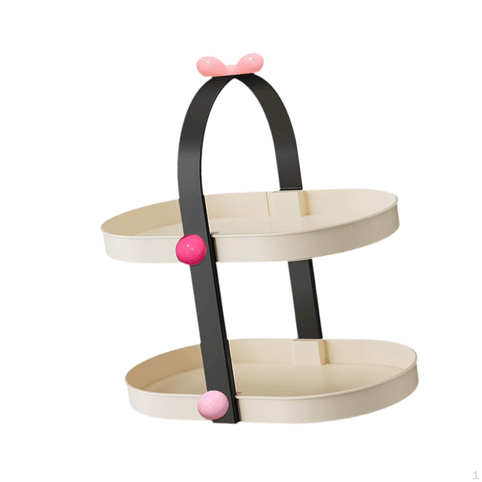 

Cosmetic Storage, Bathroom Organizer, Two-Tier Perfume Holder, Display Stand for Bedroom And Living чорний