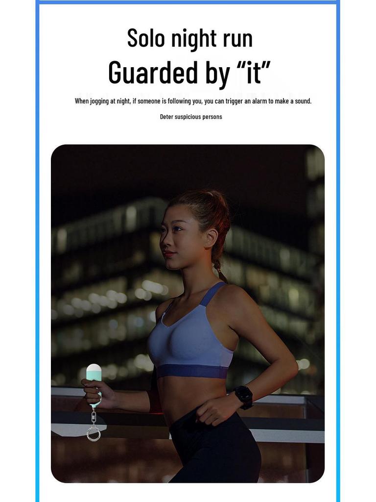 Rechargeable Dual-mode High Decibel Personal Alarm for Self-defense