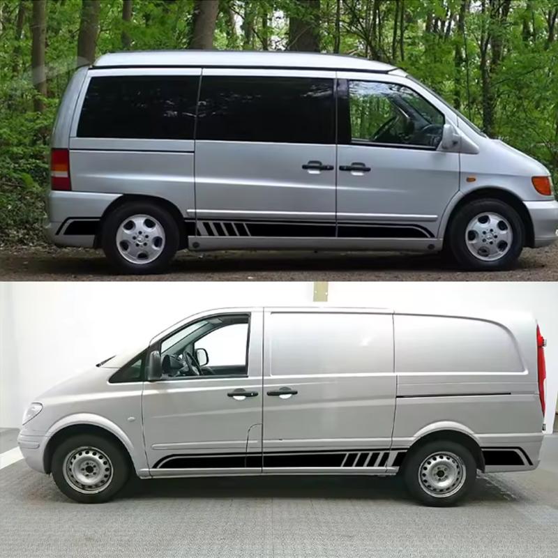 2PCS Car Stickers For Mercedes Benz Vito V Class Viano W447 V260 W639 W638 Marco Polo Camper Van Tuning Accessories Vinyl Decals VU6