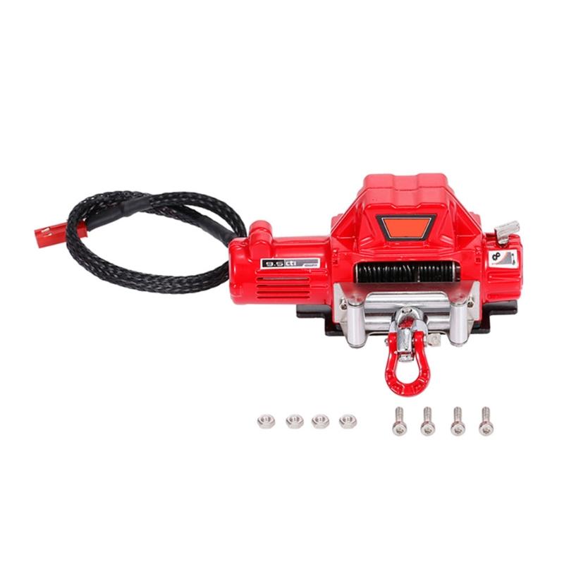 Metal Steel Wire Automatic Simulated Winch, RC Crawler Winch, Metal Winch Capstan for RC Crawler Car 1/10 TRX4 D90 SCX10