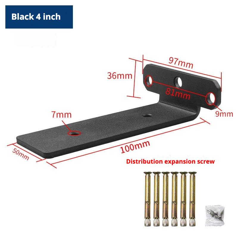 

2Pcs 5MM thick concealed floating shelf triangular bracket, shelf hardware, cast iron industrial metal wall bracket as the picture