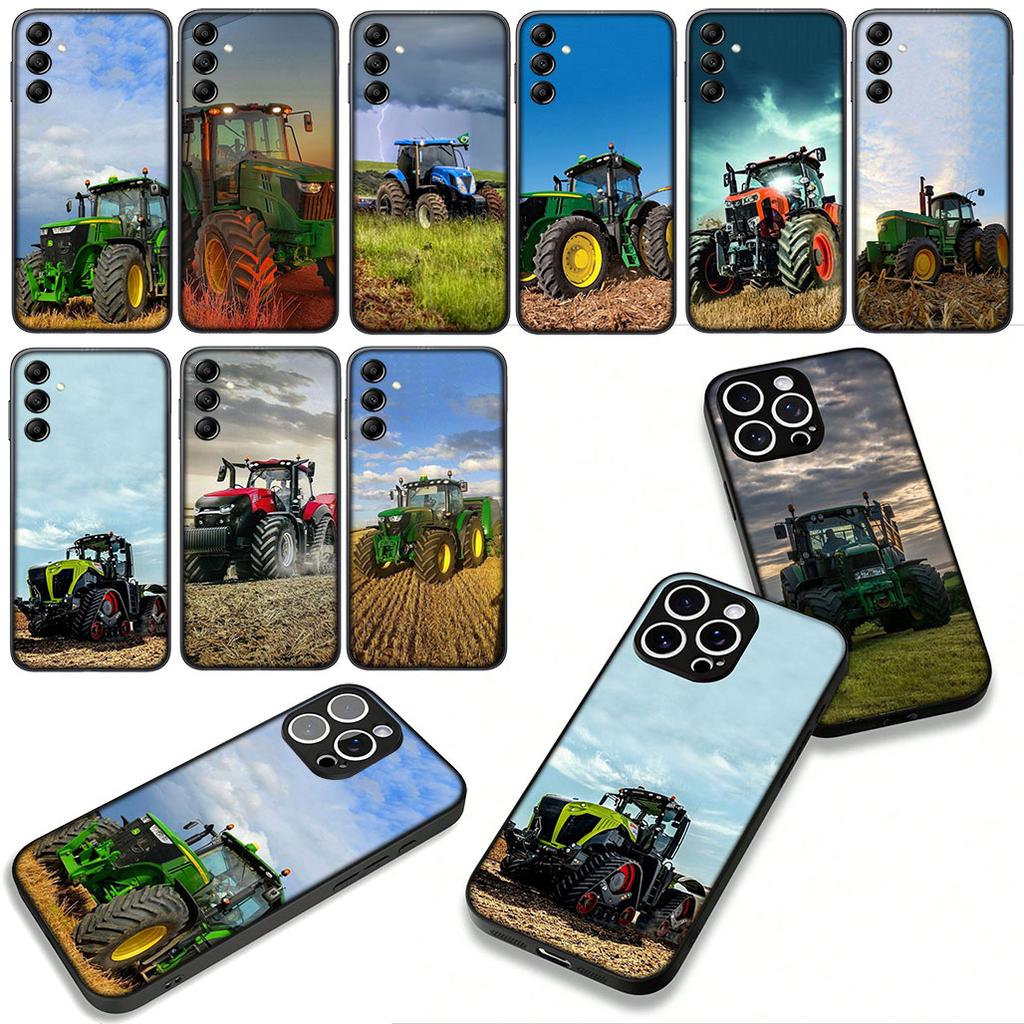for Samsung Galaxy S25 S24 S22 S23 FE Ultra Plus A56 A05 A06 A15 A16 A55 S7 Edge Phone Cover Case Farms Vehicles Tractors Casing