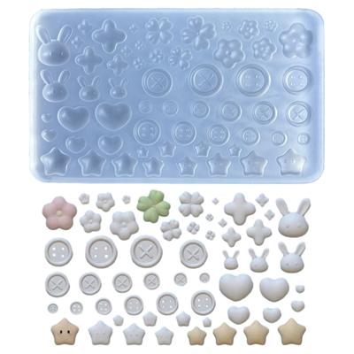 Stampo versatile in silicone per colata, stampi per accessori per bottoni, stampo versatile per colata di ornamenti, strumento per creazione di gioielli