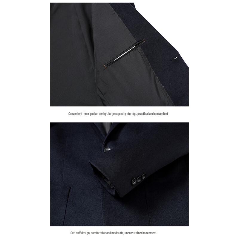 MUSHILANG Men's 100% Wool Business Suit Jacket