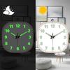 1PC Square Luminous Wall Clock Modern Simple Light Luxury Creative Clock for Bedroom Living Room Quartz Clock Silent Wall Watch