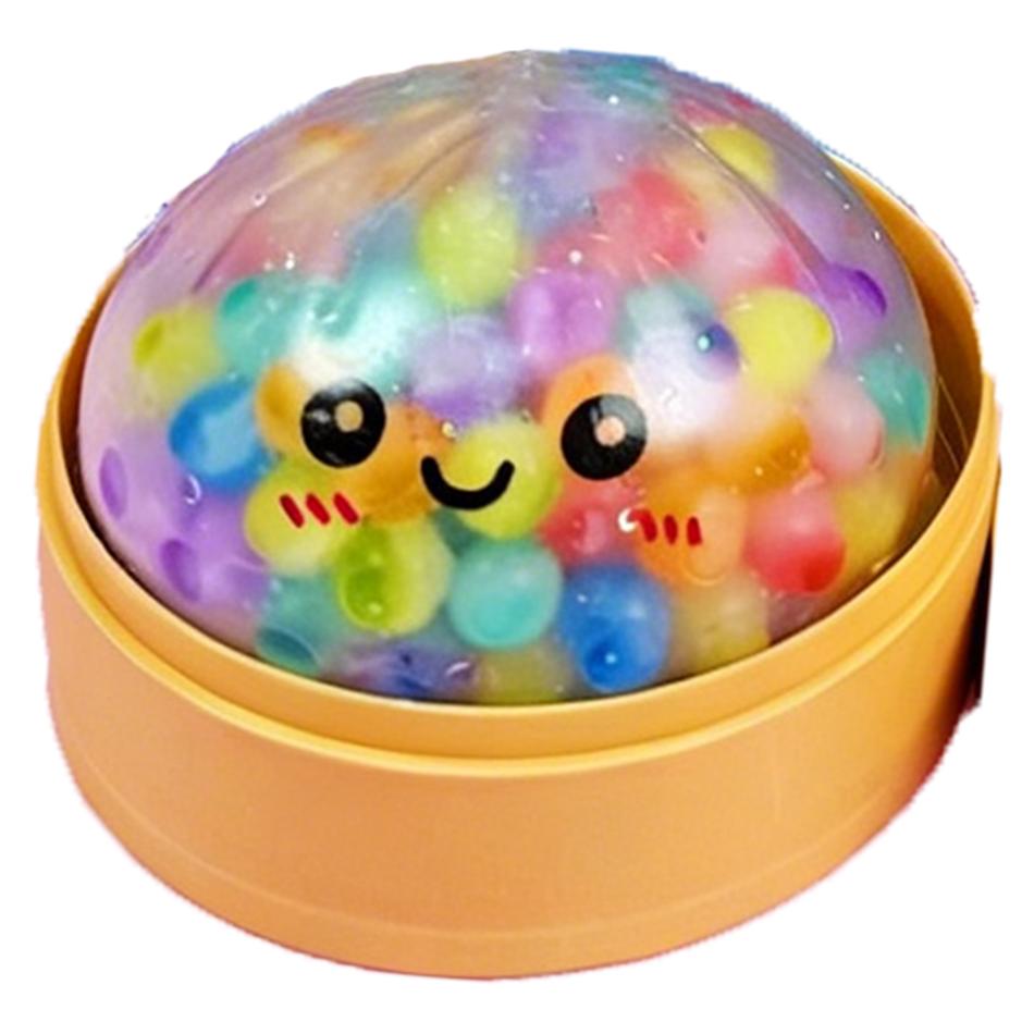Pallina antistress a forma di raviolo arcobaleno, rimbalzo lento, morbida da schiacciare, giocattolo antistress, decorazione per scrivania da ufficio, regalo di compleanno per bambini/adulti