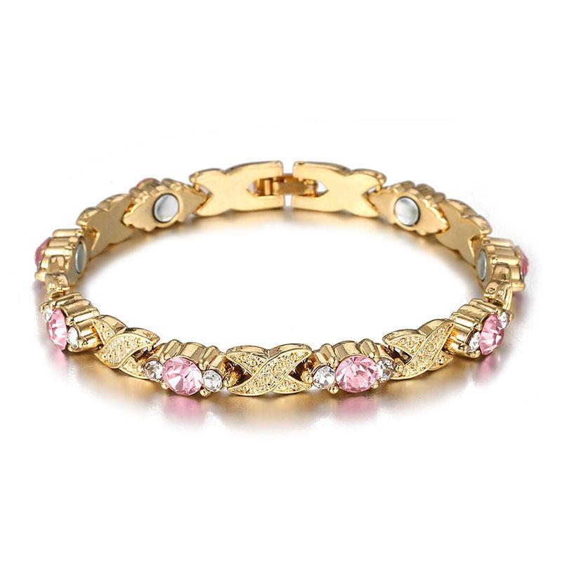Orecchini Moda Magnete Bracciale Donna Oro Diamante Bracciale Magnetico Nicchia Tendenza Gioielli