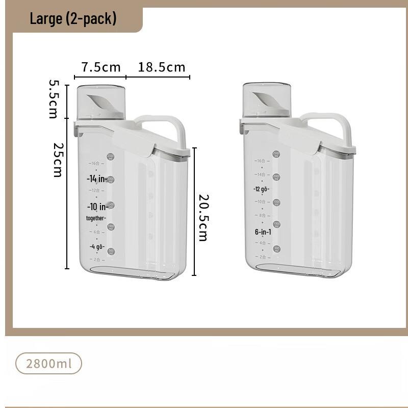 2.8L Japanese Style PP Rice Storage Container Set