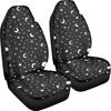 Pehede Car Seat Cover Moon Stars Planet Front for Cars, Easy To Tall Cover Set, Accessories Auto Trucks Van SUV,2 Packs