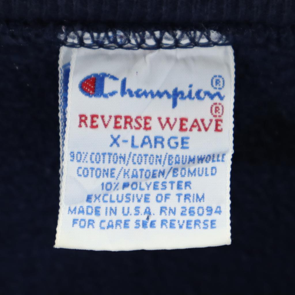 Champion 90er Jahre Made in USA Altes gesticktes Etikett College Langarm Reverse Weave Sweatshirt Trainer Herren Gebraucht