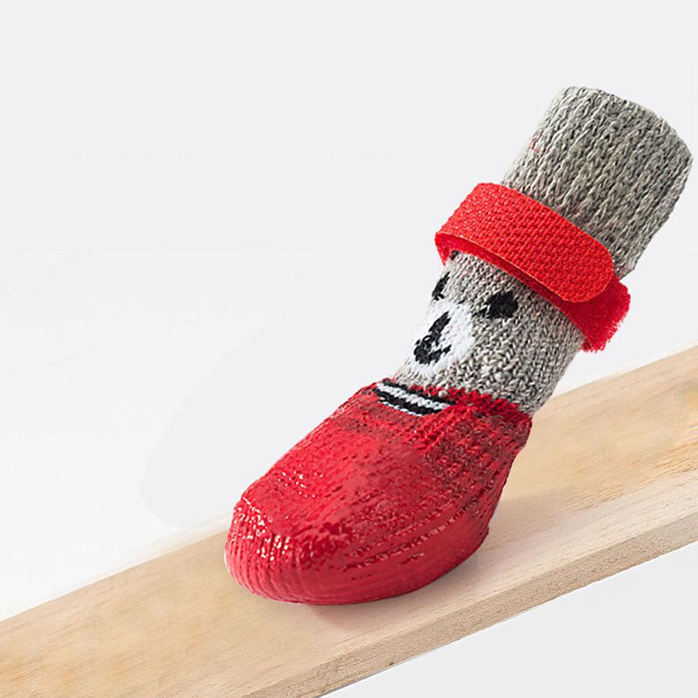 Dog Socks Shoes Boots Outdoor Anti-Slip Waterproof Puppy Pet Paw Protector Traction Control for Hardwood with Adjustable Straps