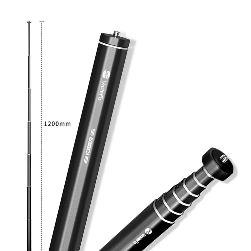 Extendable Selfie Stick Telescopic Rod for Cameras Extension Rod for Camera,Tripods,Mounts Adjustables Length 230-1200mm