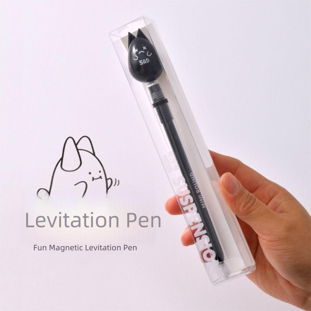 Student Stationery Magnetic Suspension Pen Portable Long Pen Cap Gel Pens